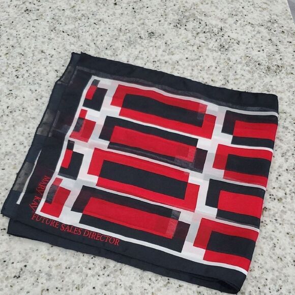 Mary Kay Accessories - Mary Kay Future Sales Director Red and Black Graphic Scarf
